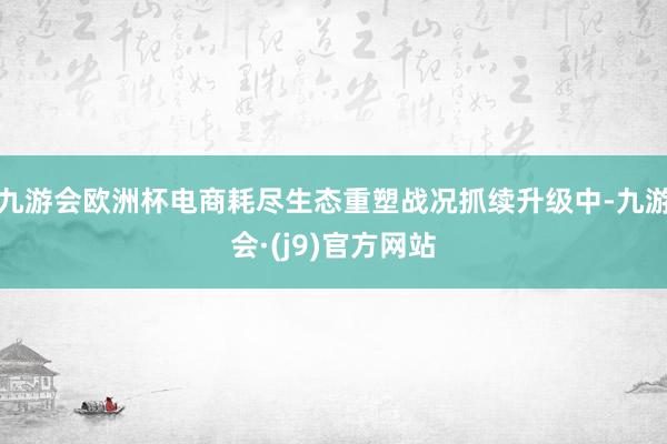 九游会欧洲杯电商耗尽生态重塑战况抓续升级中-九游会·(j9)官方网站