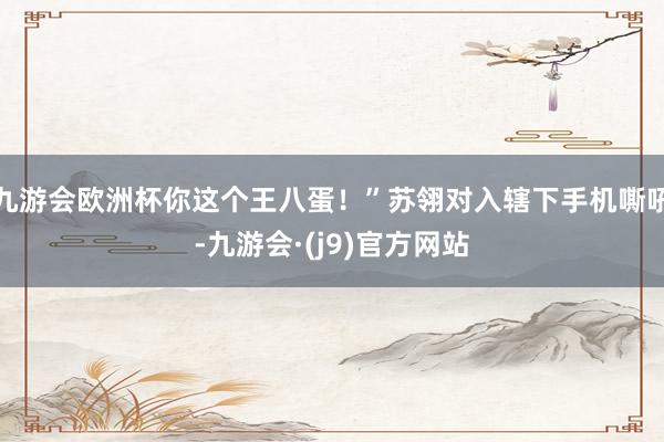 九游会欧洲杯你这个王八蛋！”苏翎对入辖下手机嘶吼-九游会·(j9)官方网站