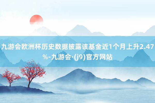 九游会欧洲杯历史数据披露该基金近1个月上升2.47%-九游会·(j9)官方网站